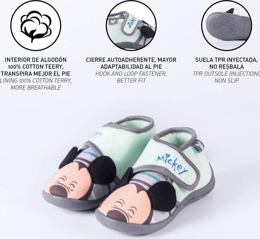 Pantofole Topolino chiuse dal 21 al 26 scarpine asilo - 5