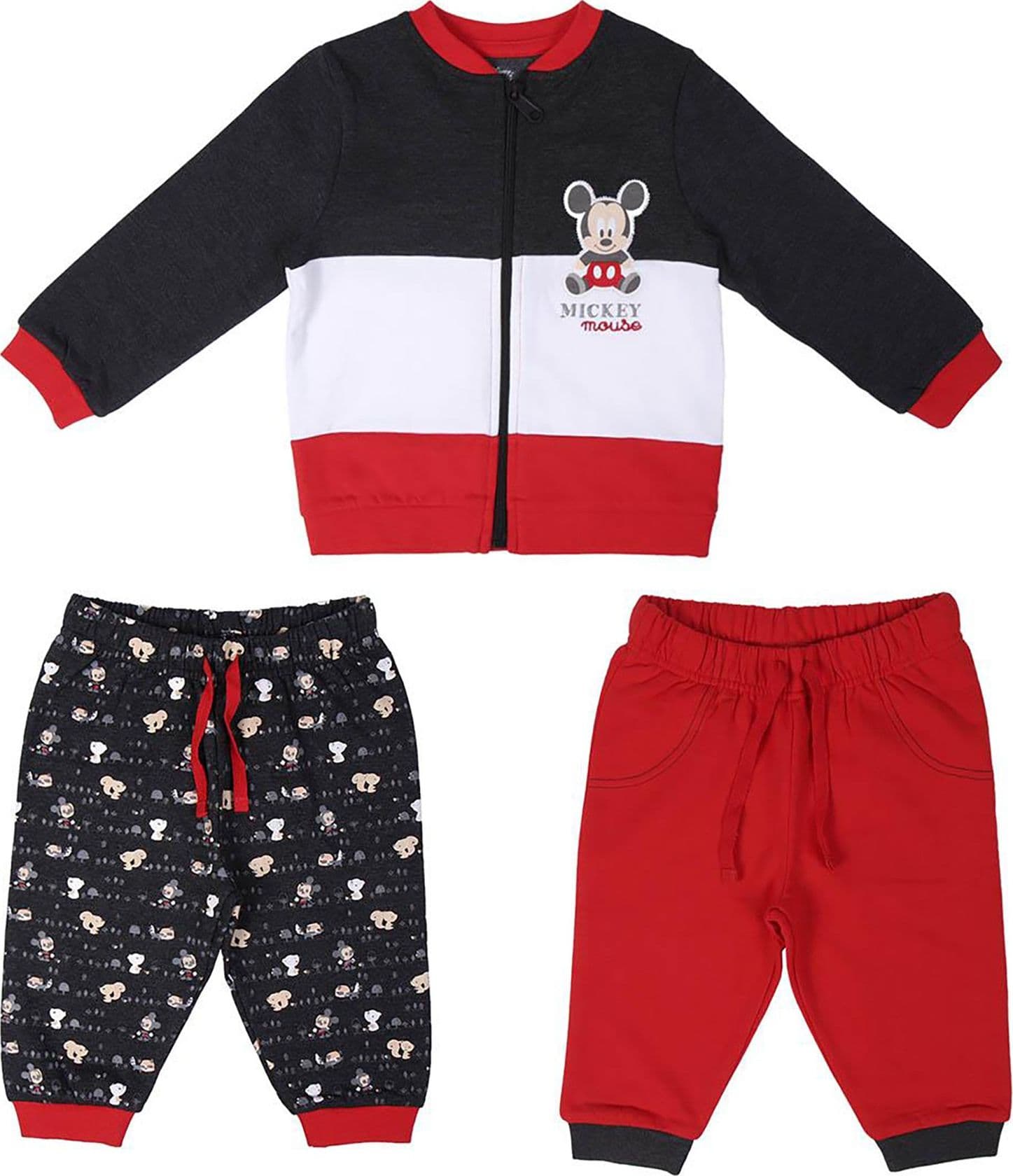 Tuta Topolino da 6 a 24 mesi con due pantaloni