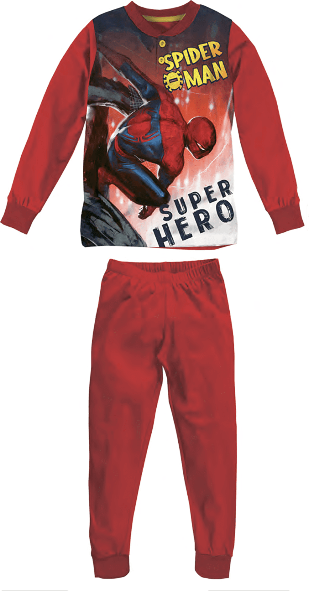 Pigiama Spiderman in caldo cotone da 3 a 7 anni - 2