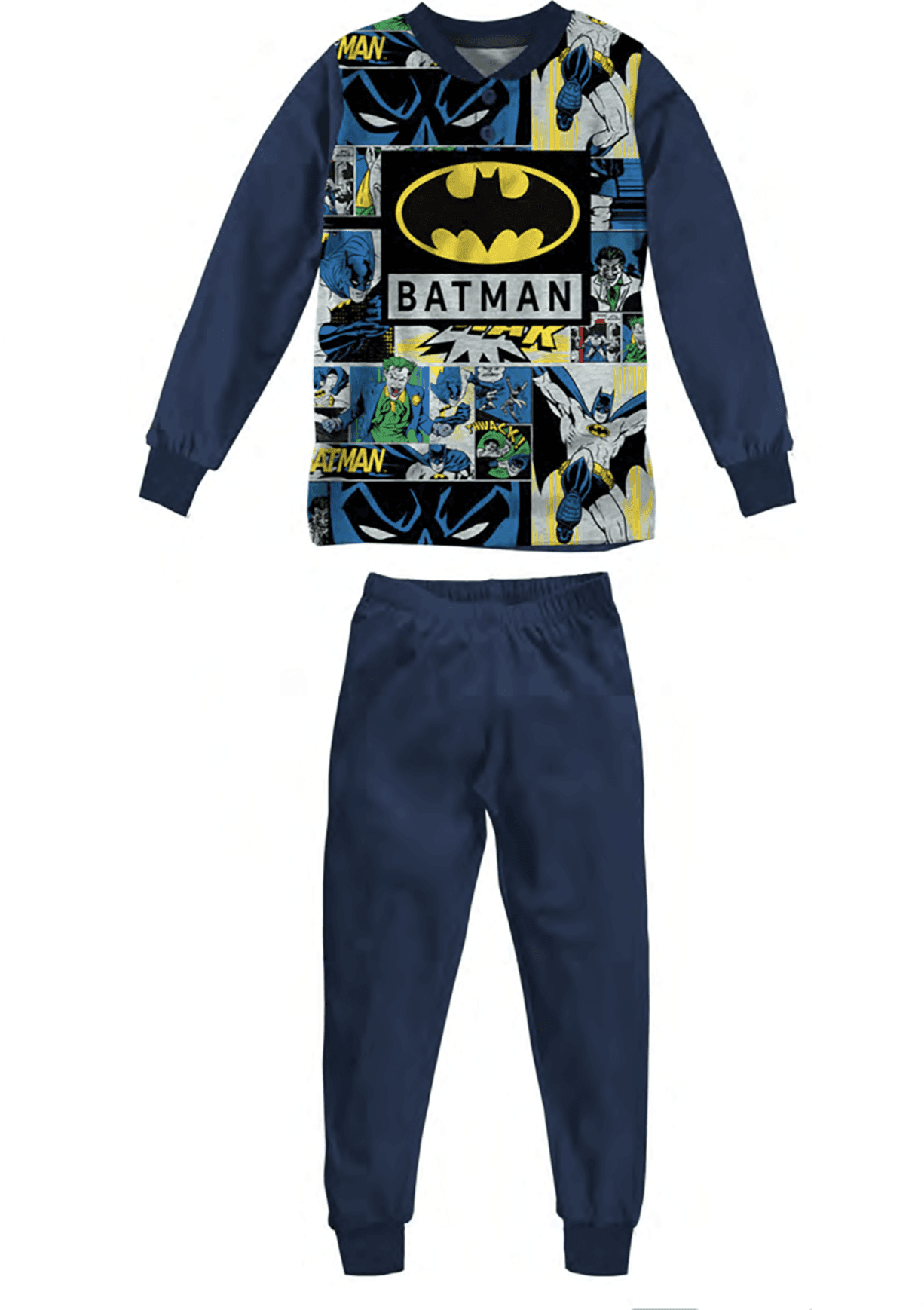 Pigiama Batman in felpa da 3 a 7 anni Inverno