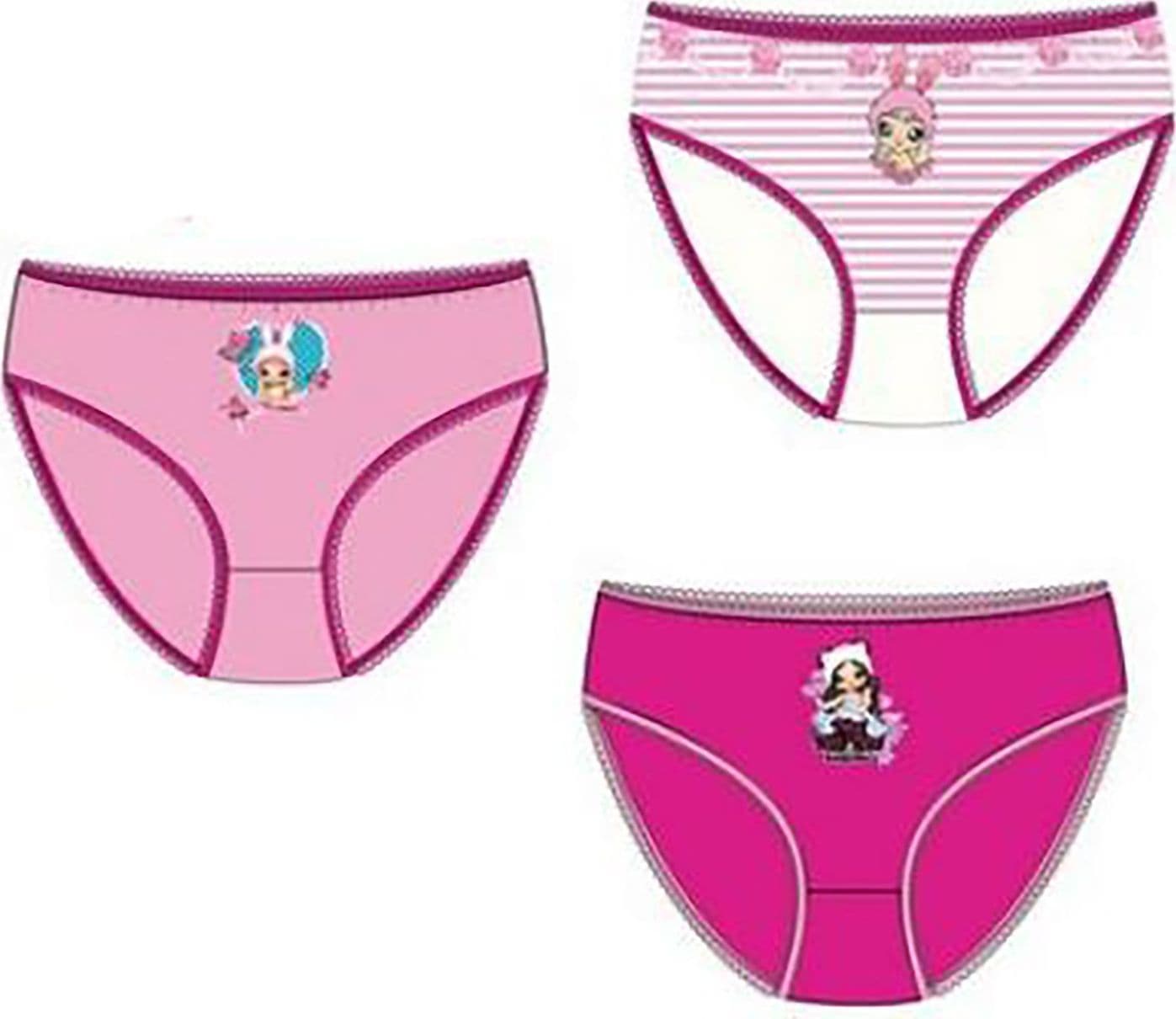 N. 3 slip Na Na Na Surprise misure da 5 a 10 anni