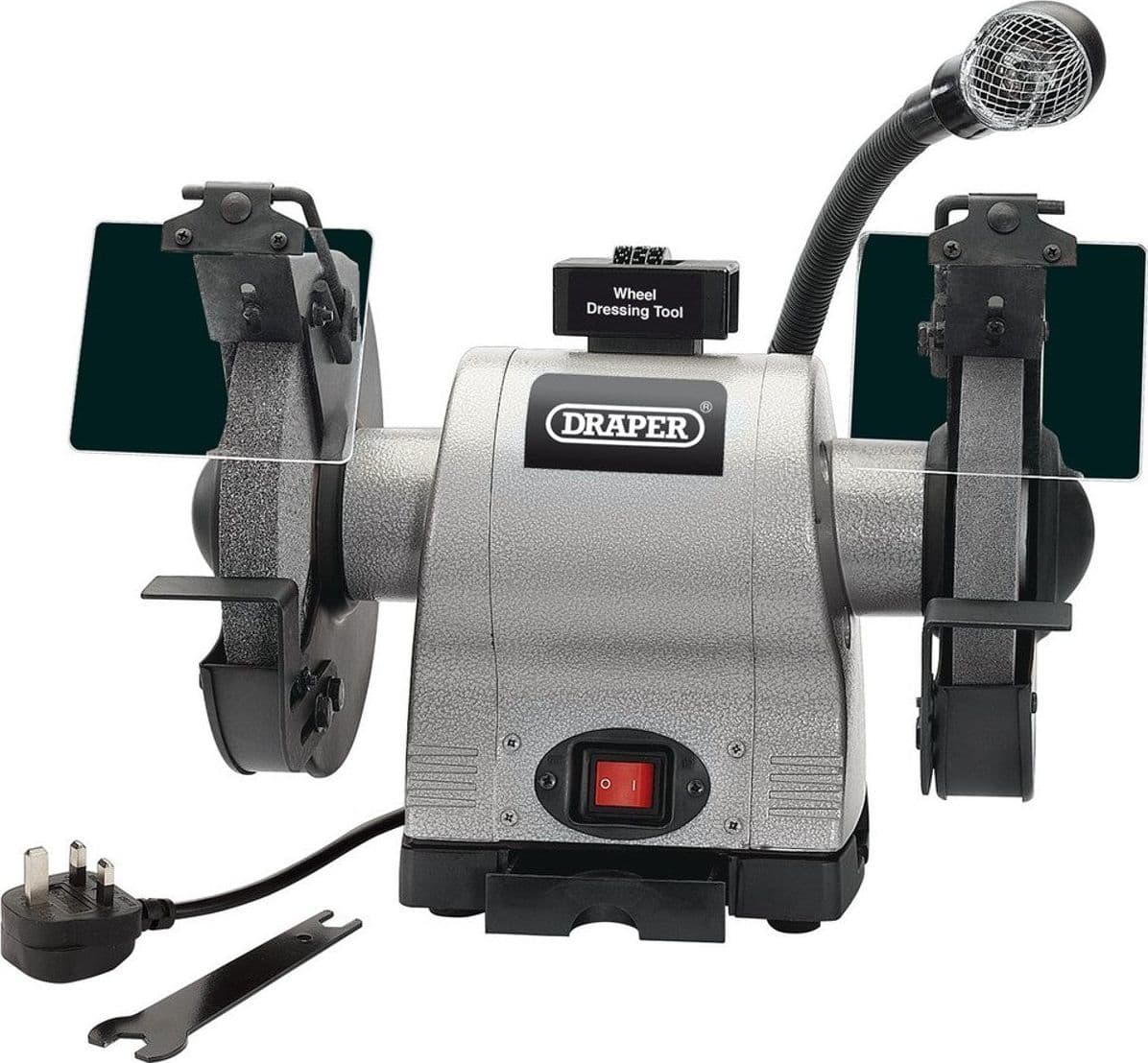 Smerigliatrice da banco per impieghi gravosi con luce di lavoro, 200 mm, 550 W (05097) Draper Tools - 2