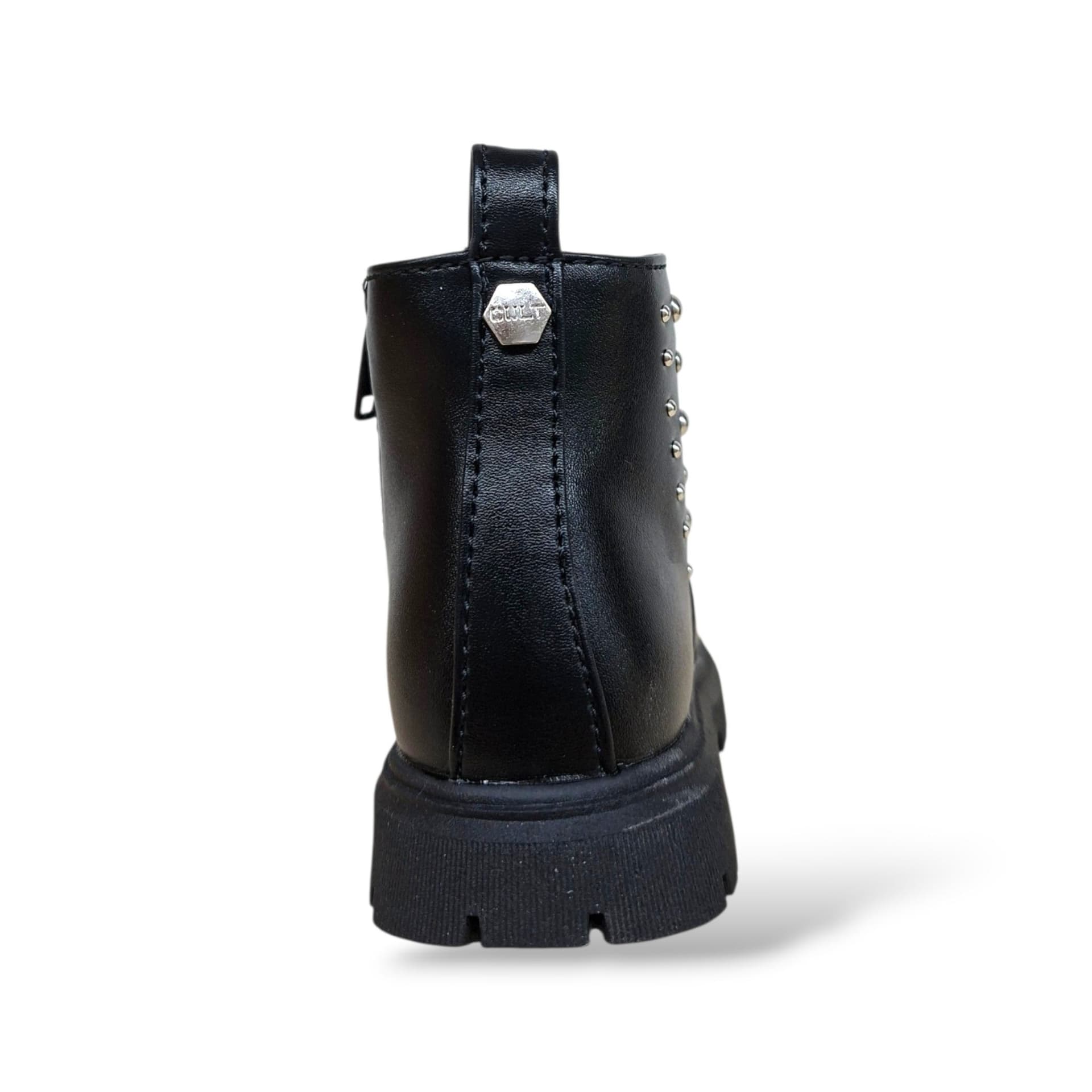 Cult Martin Anfibio Bambine Nero | Taglia 20-26 | Pelle Lacci Zip Laterale | Scarpetteria Gica - 3