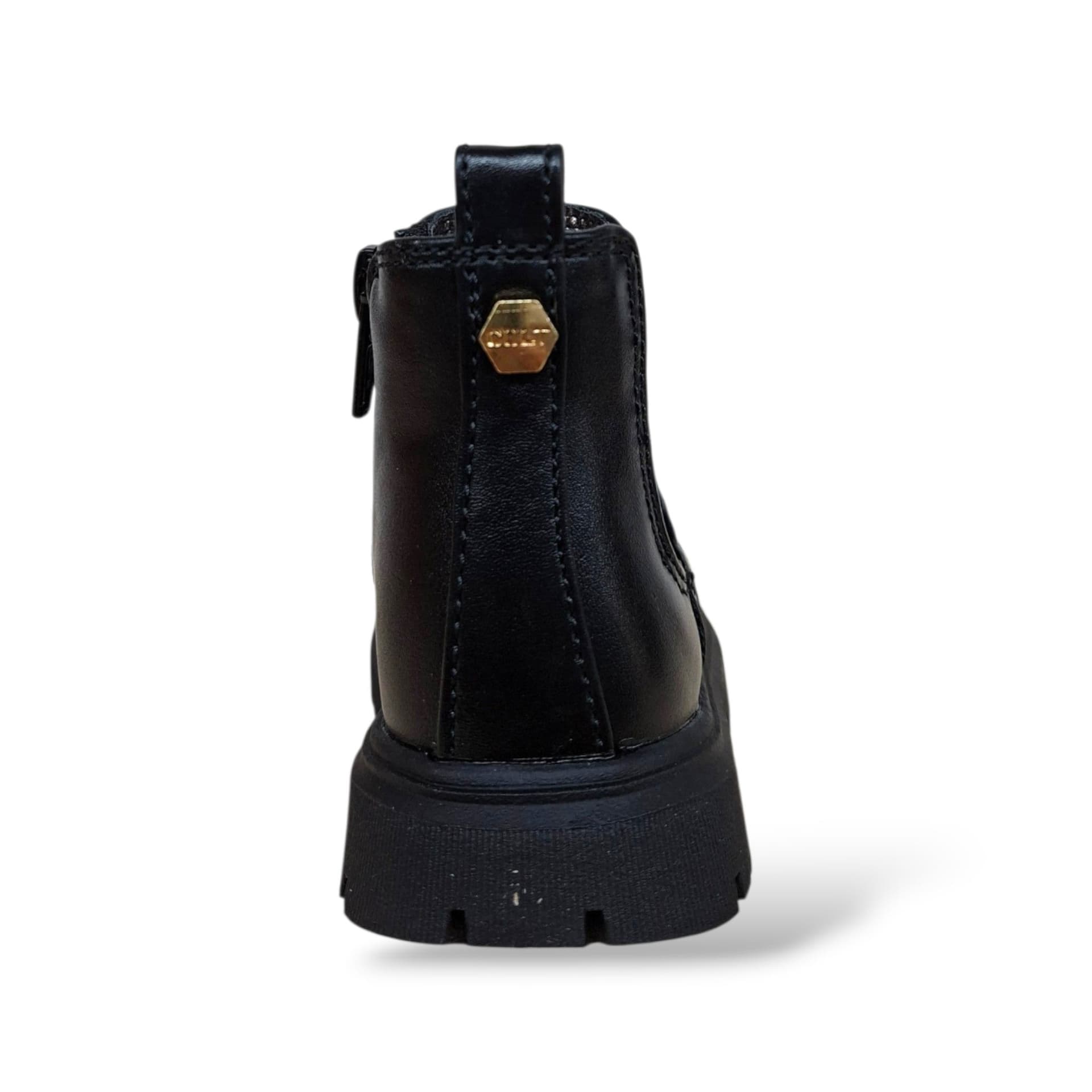 Cult Martin Stivaletto Bambini Nero | Taglia 20-26 | Pelle Lacci Zip Laterale | Unisex | Scarpetteria Gica - 3