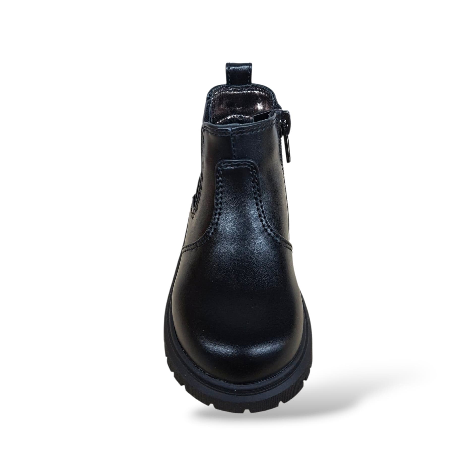 Cult Martin Stivaletto Bambini Nero | Taglia 20-26 | Pelle Lacci Zip Laterale | Unisex | Scarpetteria Gica - 4
