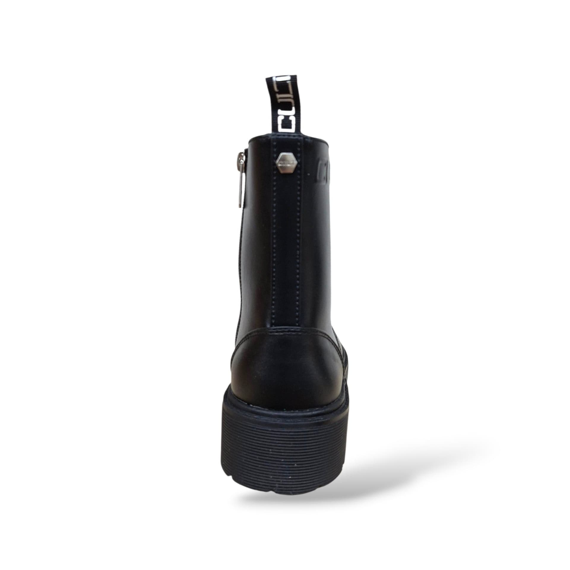 Cult Martin Anfibio Bambine Ragazze Nero | Taglia 33-40 | Pelle Lacci Zip Laterale | Scarpetteria Gica - 3
