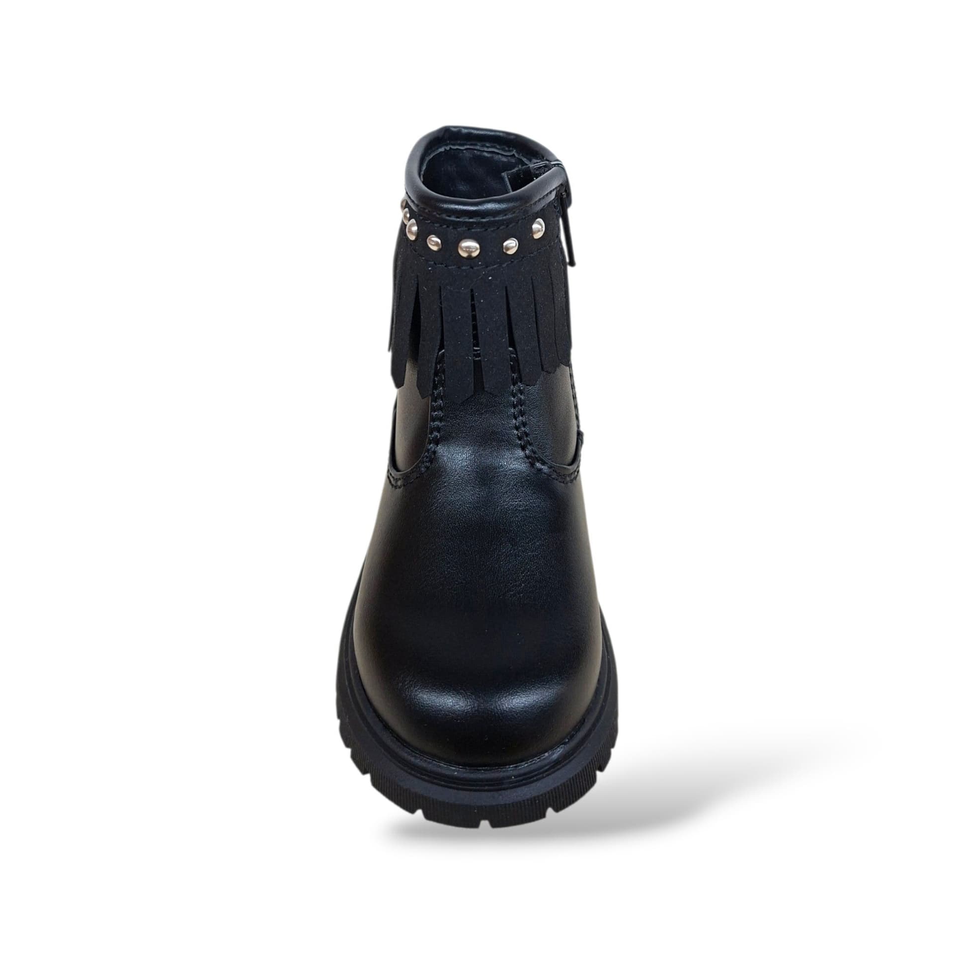 Cult Martin Stivaletto Bambina Nero | Taglia 20-26 | Pelle Lacci Zip Laterale | Scarpetteria Gica - 4