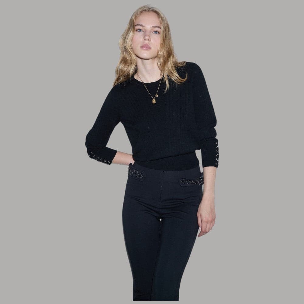 Maglia Liu Jo TF6080MS63L con stringhe sui polsi - 4