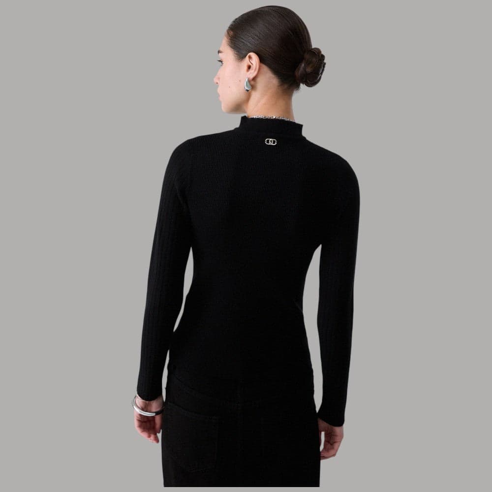 Maglia Liu Jo TF6082MS63L con stringa frontale e maniche lunghe - 2