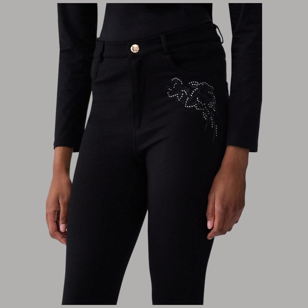 Pantaloni skinny Liu Jo TF6023JS182 con ricamo gioiello - 3
