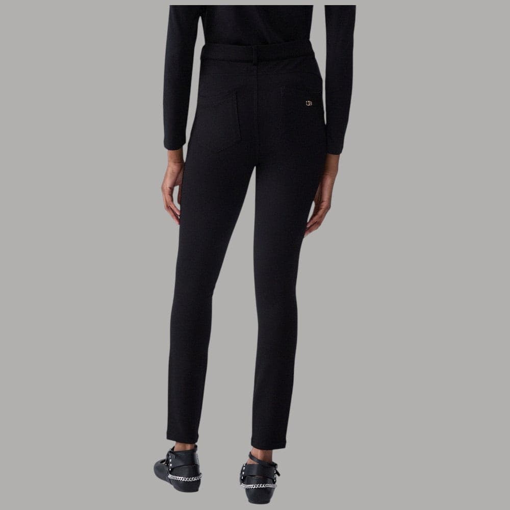 Pantaloni skinny Liu Jo TF6023JS182 con ricamo gioiello - 5