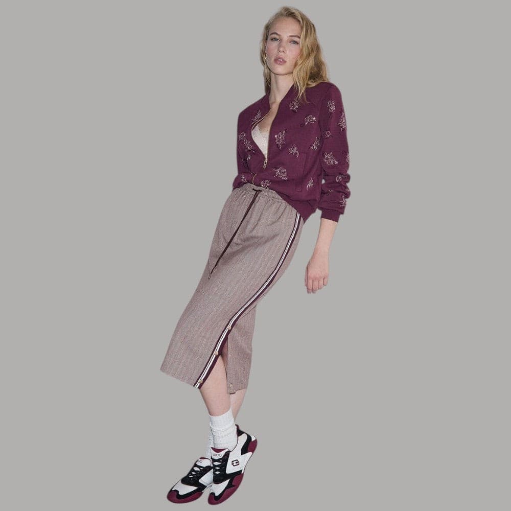 Gonna midi Liu Jo TF6151T con tape laterale e bottoni - 3