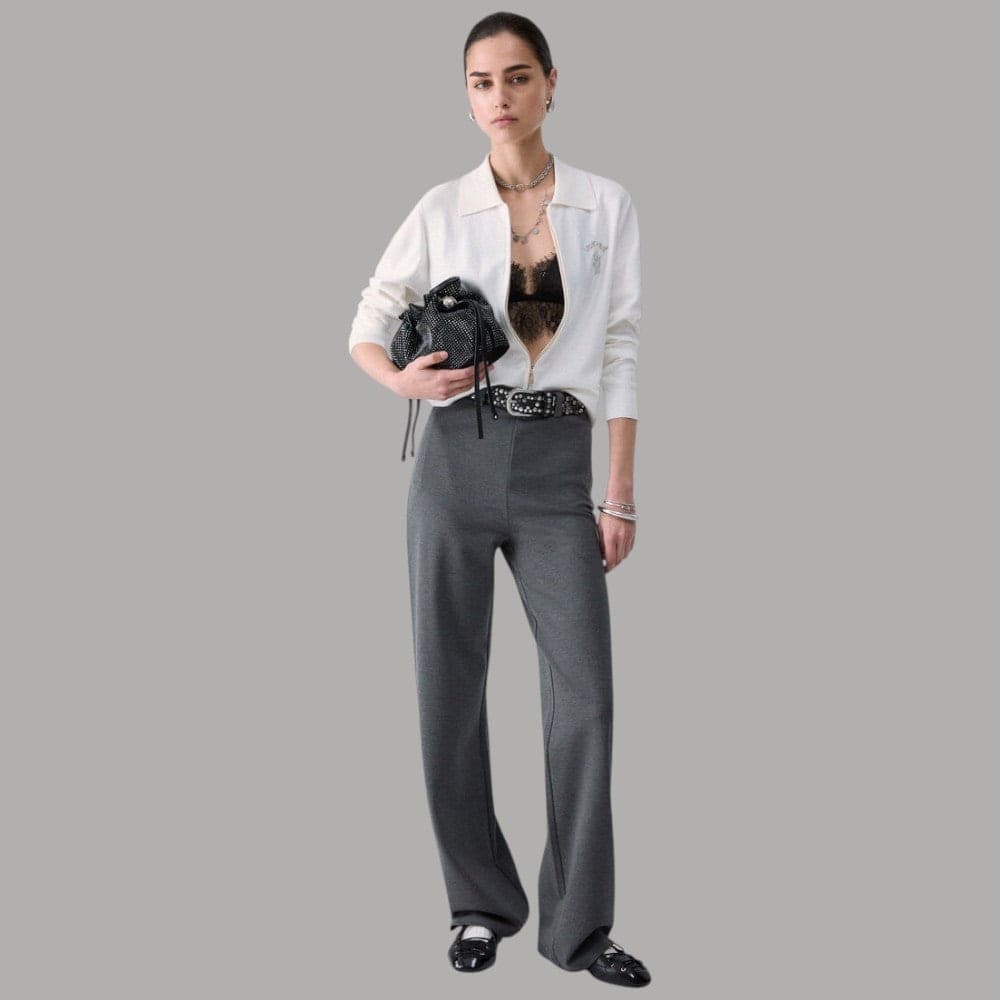 Pantaloni Liu Jo TF6019J3970 Regular Fit con logo posteriore - 6