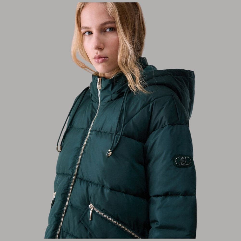 Giubbotto Liu Jo TF6006TS62A imbottito oversize con cappuccio regolabile - 5