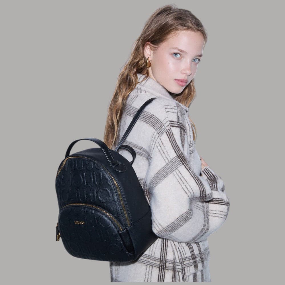 Zaino Liu Jo Manhattan con monogramma in rilievo e hardware dorato - 4