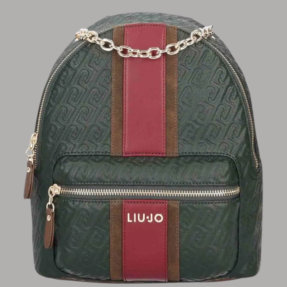 Zaino Liu Jo Ematite con logo monogram e tasca frontale - 14
