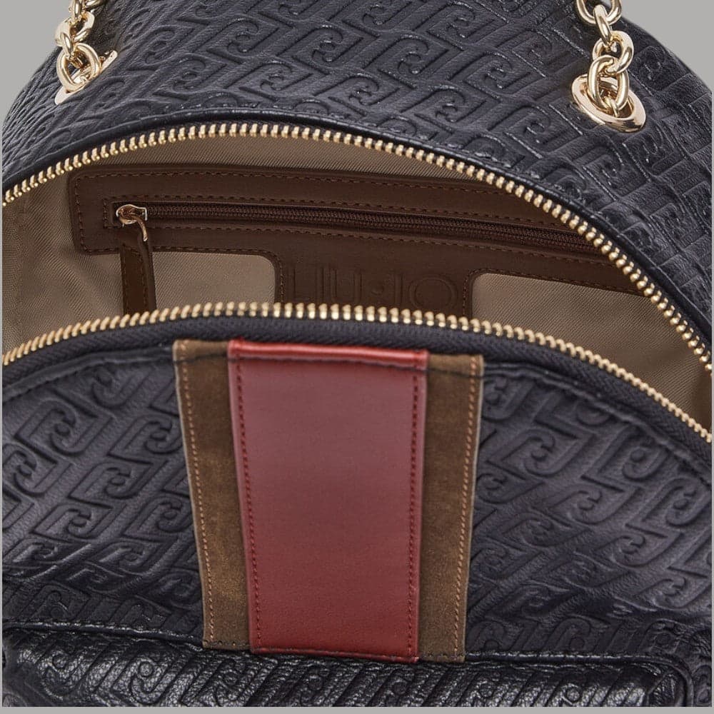 Zaino Liu Jo Ematite con logo monogram e tasca frontale - 11