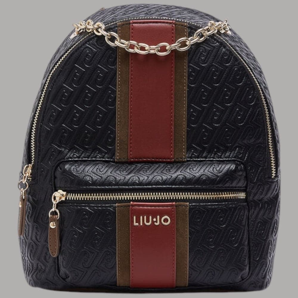 Zaino Liu Jo Ematite con logo monogram e tasca frontale - 6