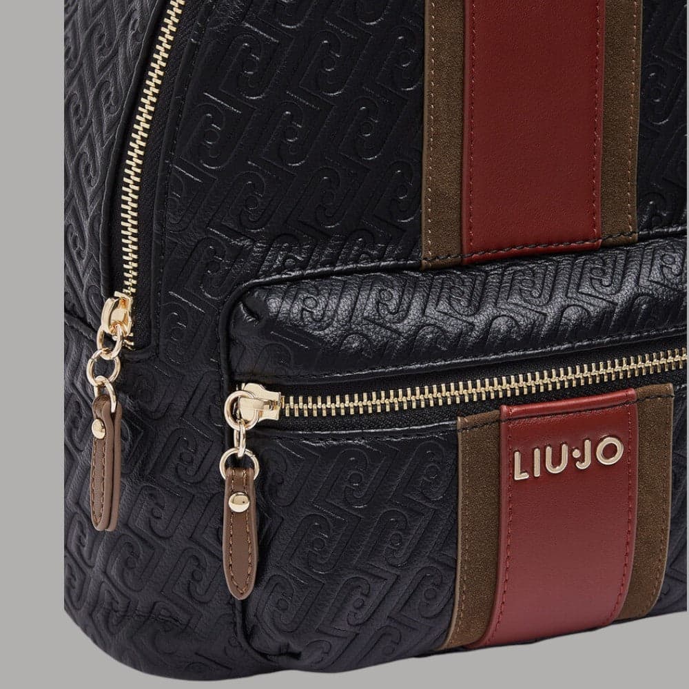 Zaino Liu Jo Ematite con logo monogram e tasca frontale - 9