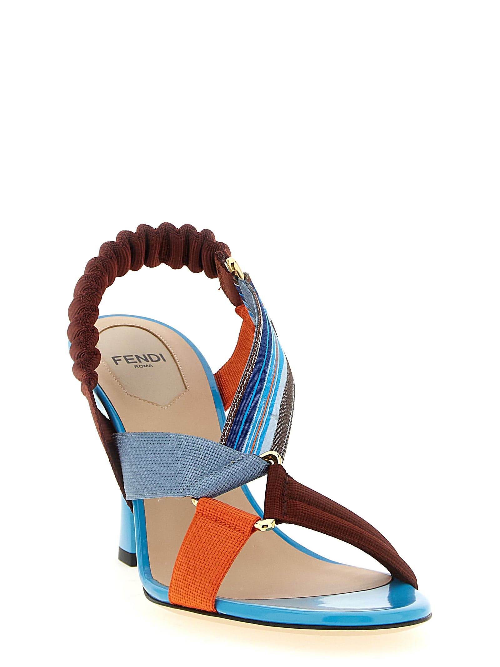 Fendi Multicolor Viscose Strap-On Sandals - 2
