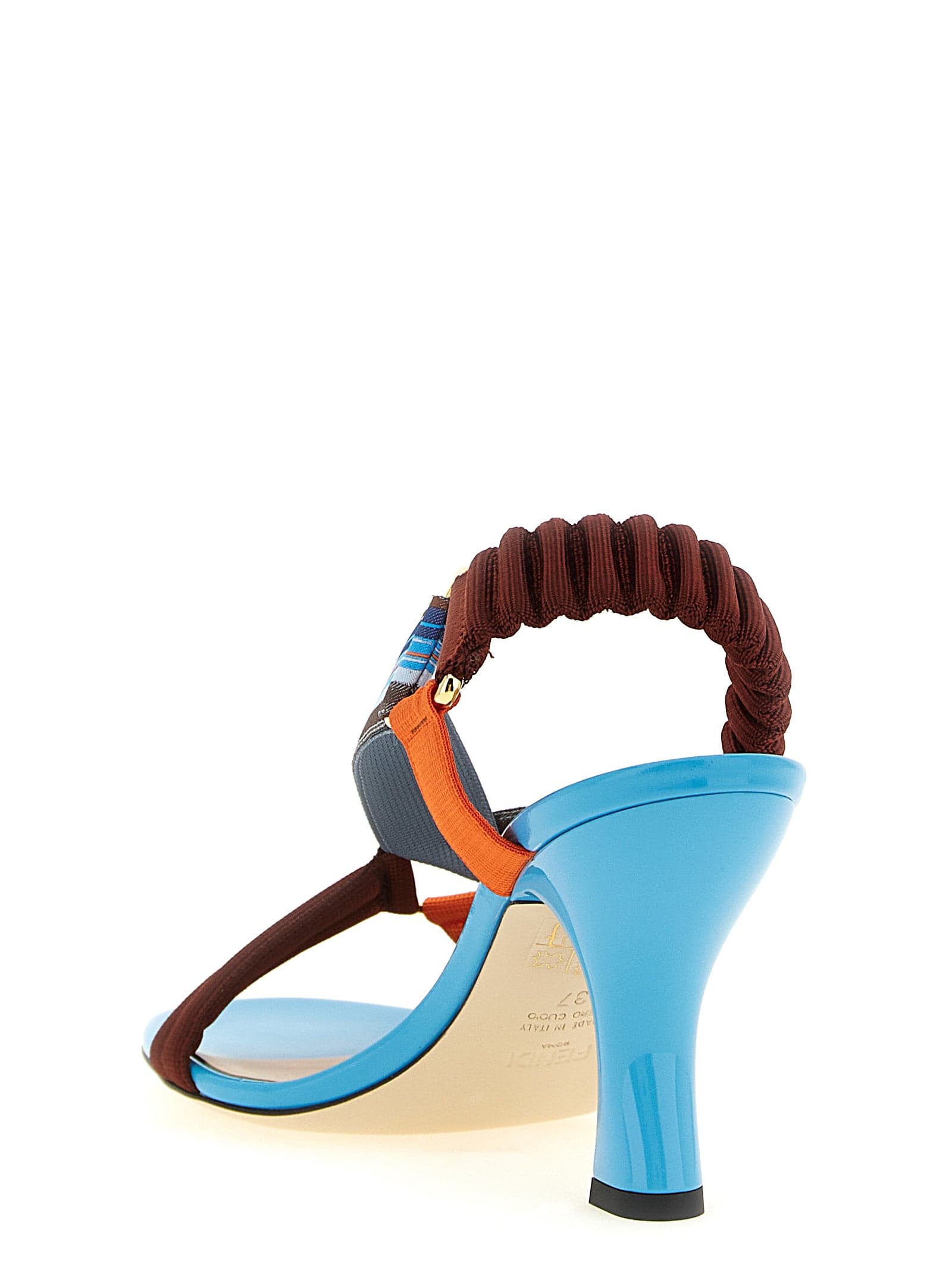 Fendi Multicolor Viscose Strap-On Sandals - 3