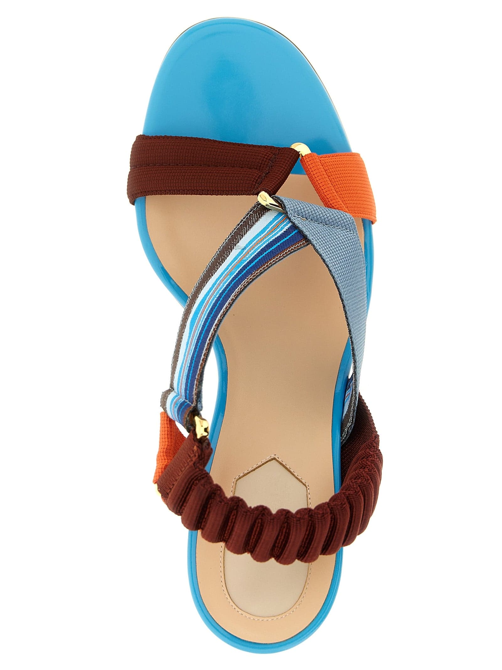 Fendi Multicolor Viscose Strap-On Sandals - 4