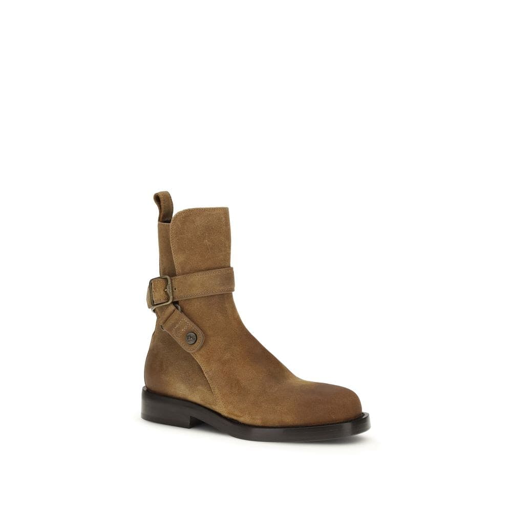 Burberry Brown Calf Leather Bos Taurus Lace-Up Boots - 2