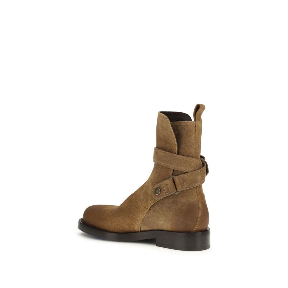 Burberry Brown Calf Leather Bos Taurus Lace-Up Boots - 3