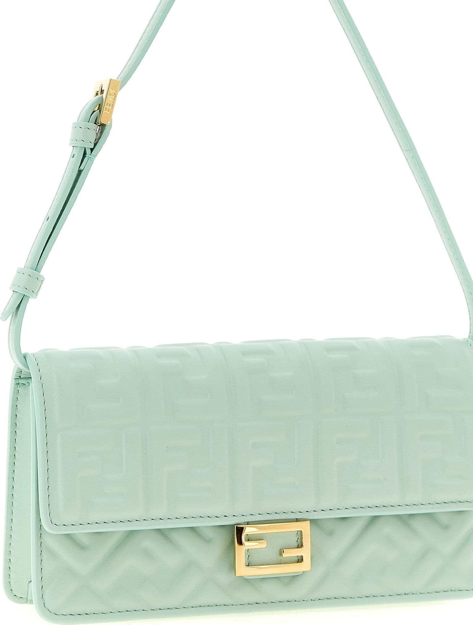 Fendi Bicolor Lamb Leather Shoulder Bag - 3