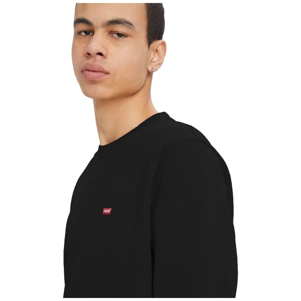 Levi's felpa nera logo piccolo 35909 0003 - 2