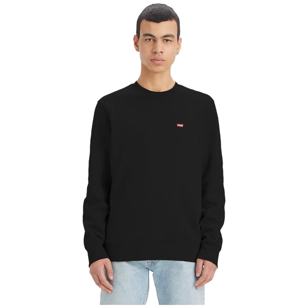 Levi's felpa nera logo piccolo 35909 0003 - 3