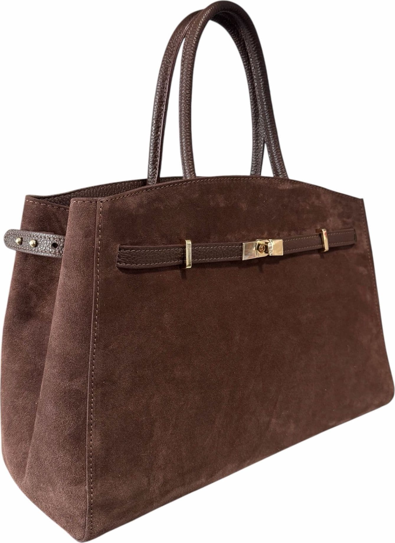 Modarno Borsa Grande in vera pelle Scamosciata Aura 40x17x26 cm - 2