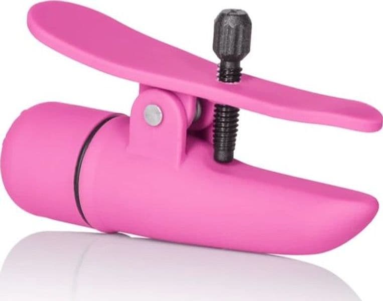 Pinzette Capezzoli vibranti rosa BDSM Nipple Clamps Fetish bondage Calexotics - 4