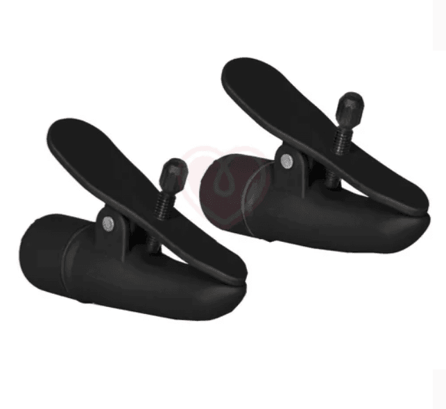 Pinzette Capezzoli vibranti nere BDSM Nipple Clamps Fetish bondage Calexotics - 2