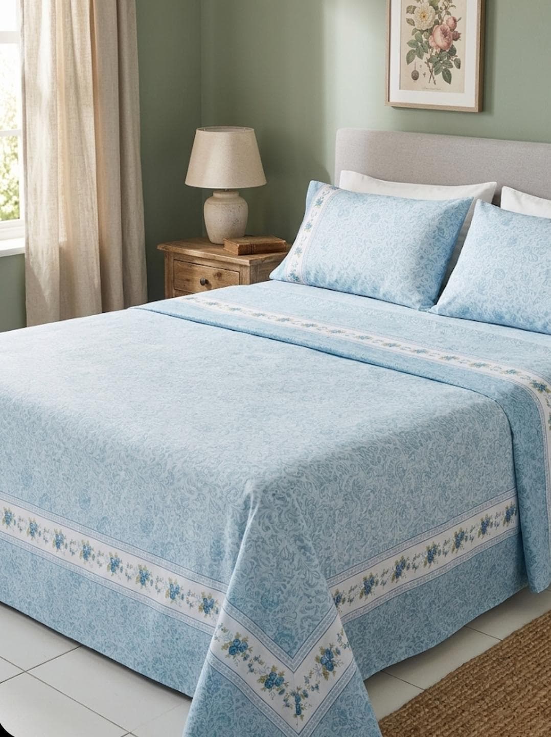Completo Lenzuola Matrimoniale Preziosa Home Linea Alba in Cotone Anallergico