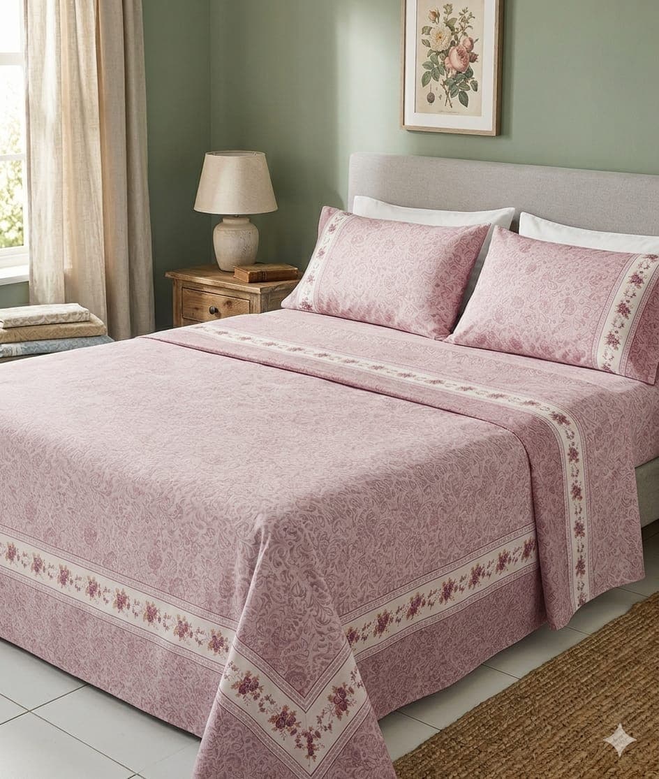 Completo Lenzuola Matrimoniale Preziosa Home Linea Alba in Cotone Anallergico - 7