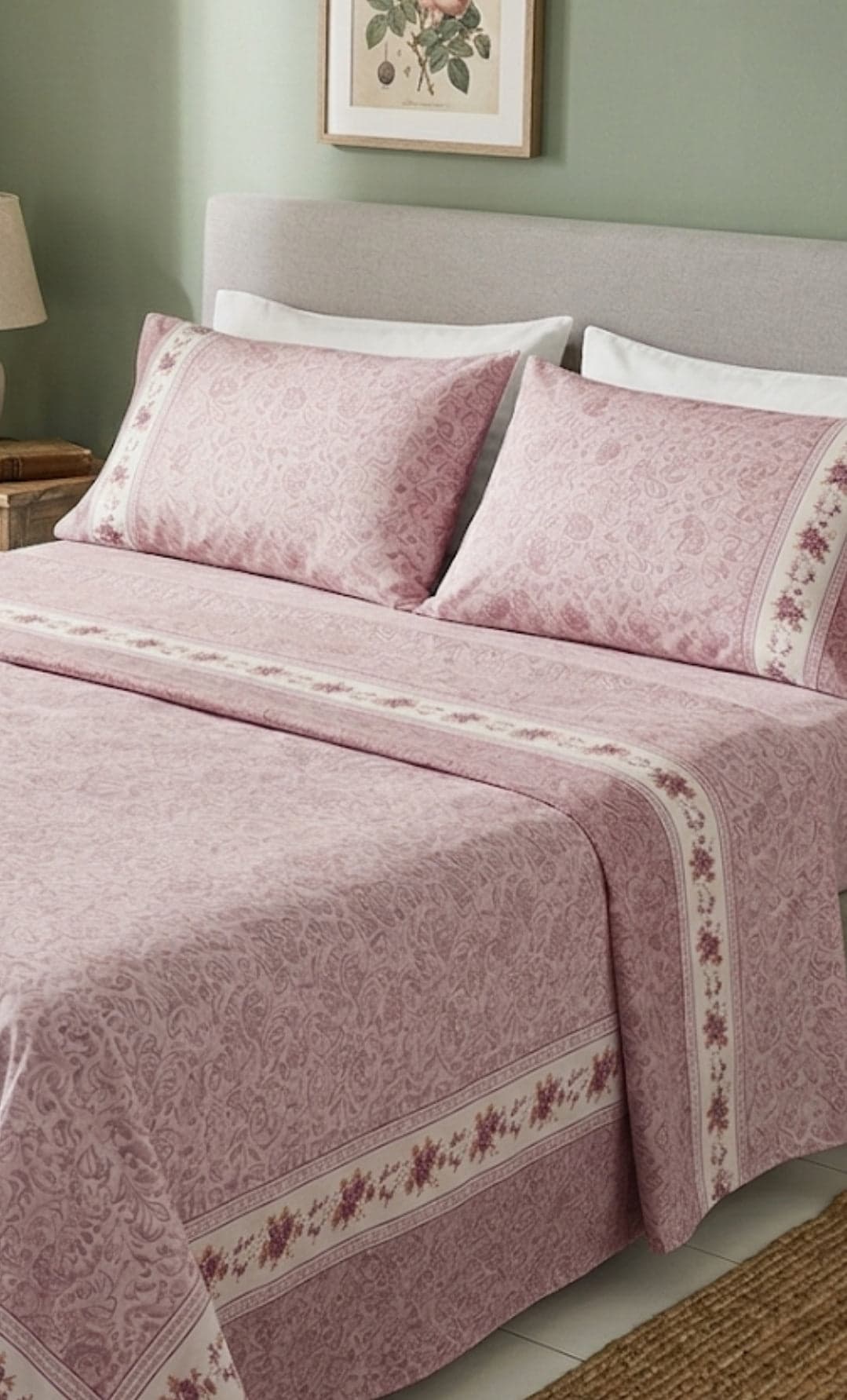 Completo Lenzuola Matrimoniale Preziosa Home Linea Alba in Cotone Anallergico - 9