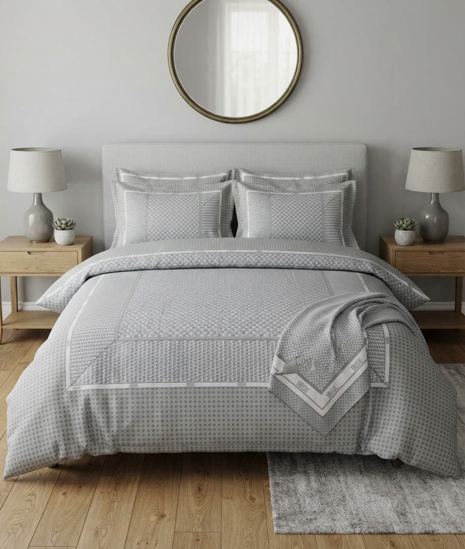 Completo Lenzuola 1 Piazza e 1/2 Irge Ginevra Righe – 100% Cotone Morbido - 5