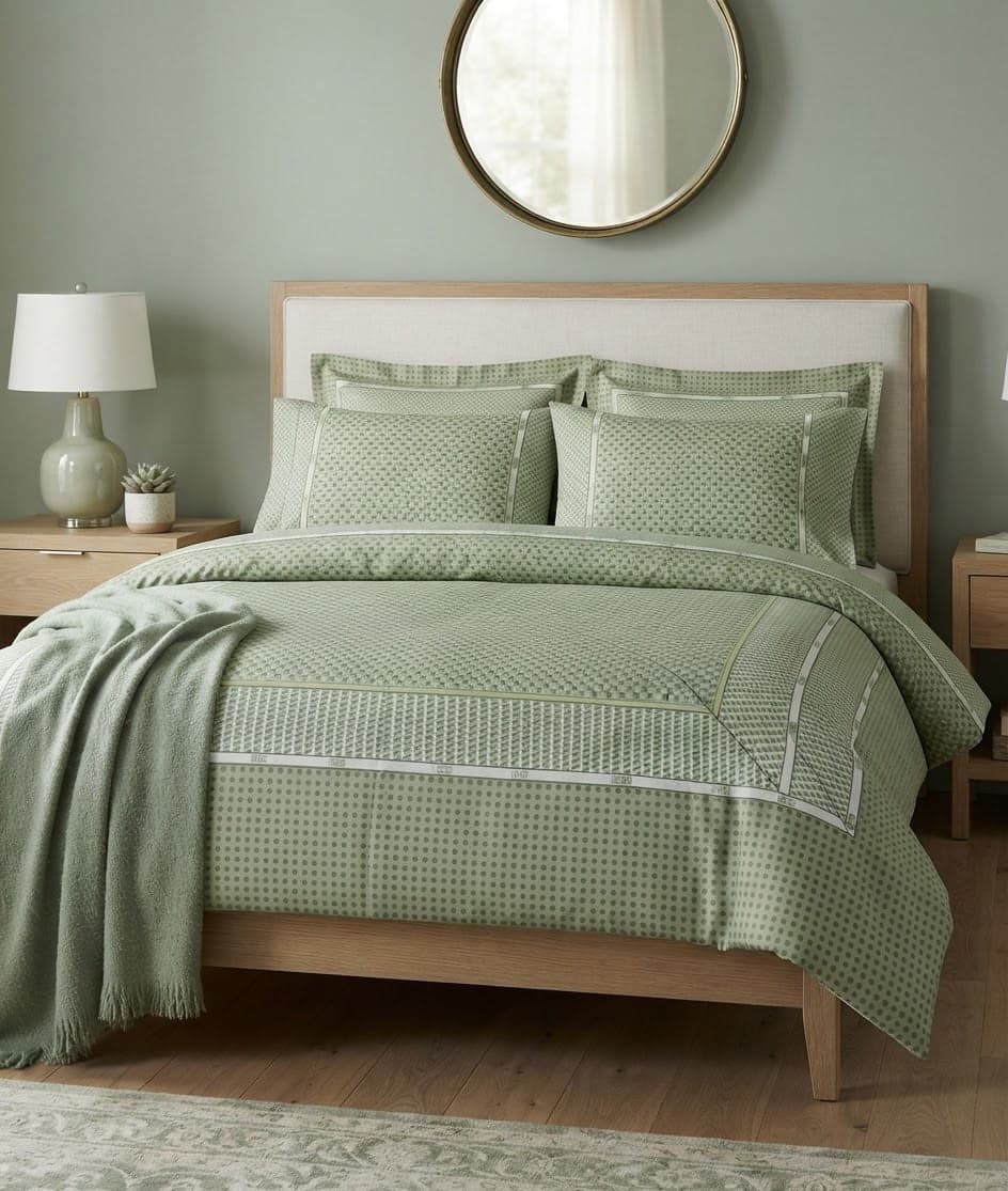 Completo Lenzuola 1 Piazza e 1/2 Irge Ginevra Righe – 100% Cotone Morbido - 2
