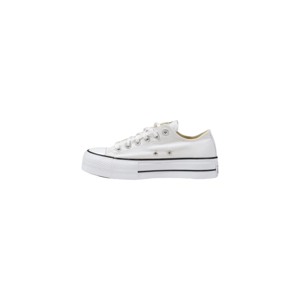 Converse White Fabric Platform Sneakers - 2