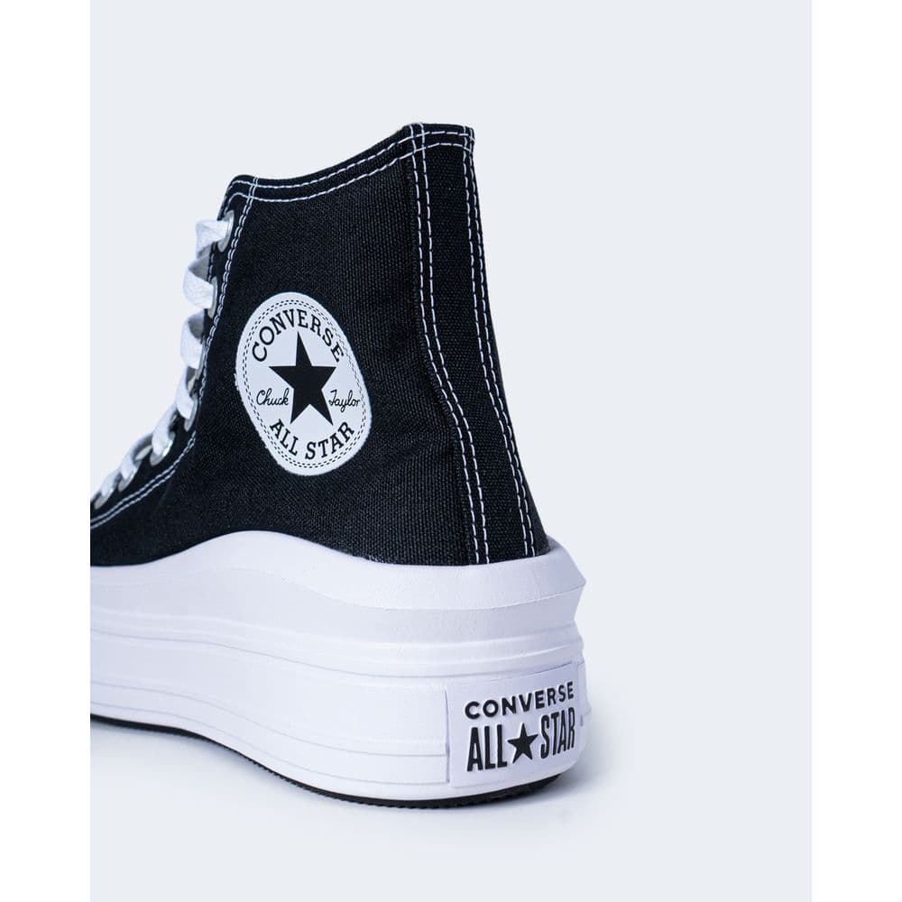 Converse Black Cotton Platform Sneakers - 3