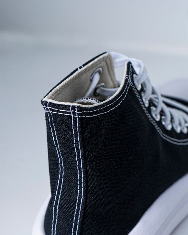 Converse Black Cotton Platform Sneakers - 5