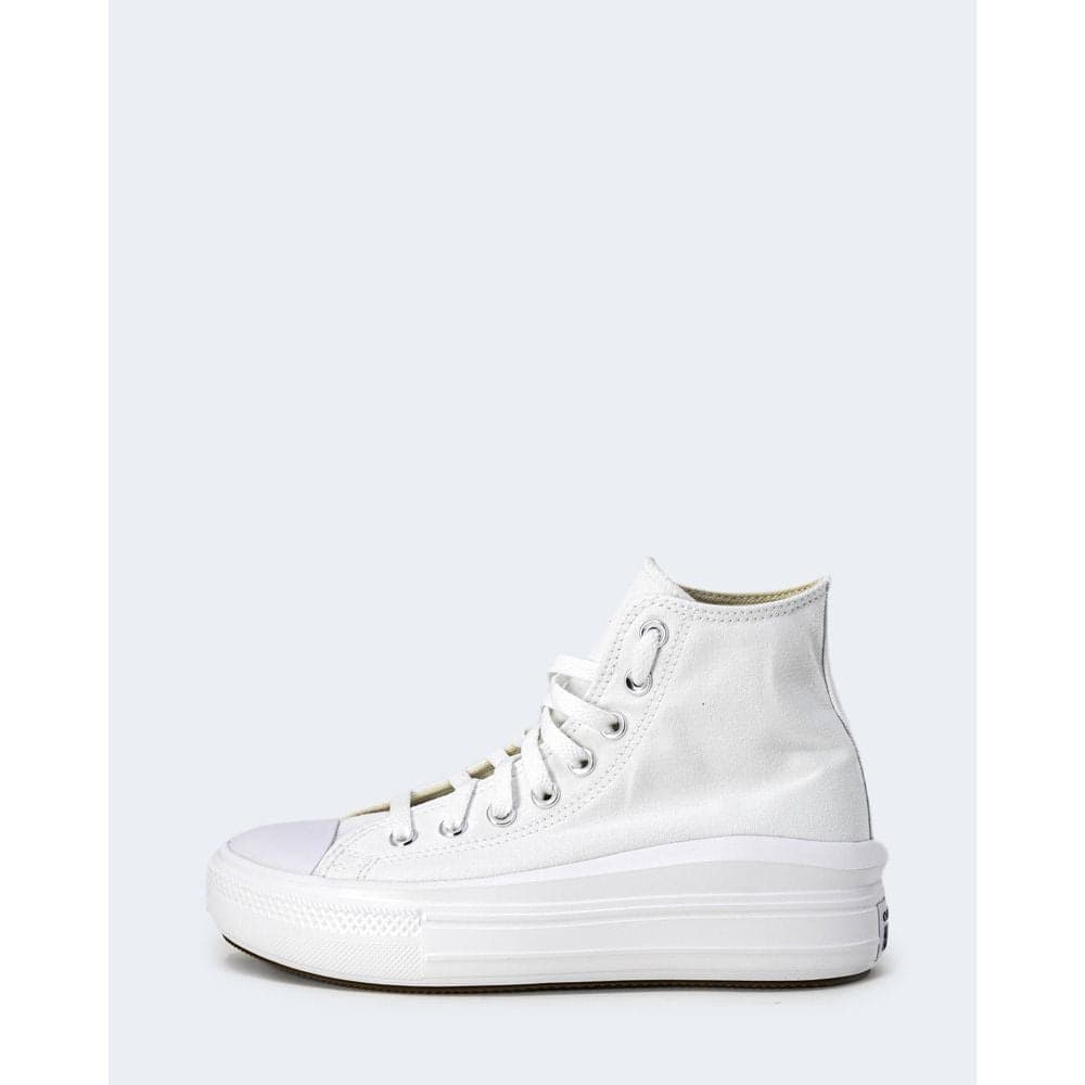 Converse White Cotton High Top Sneakers - 3