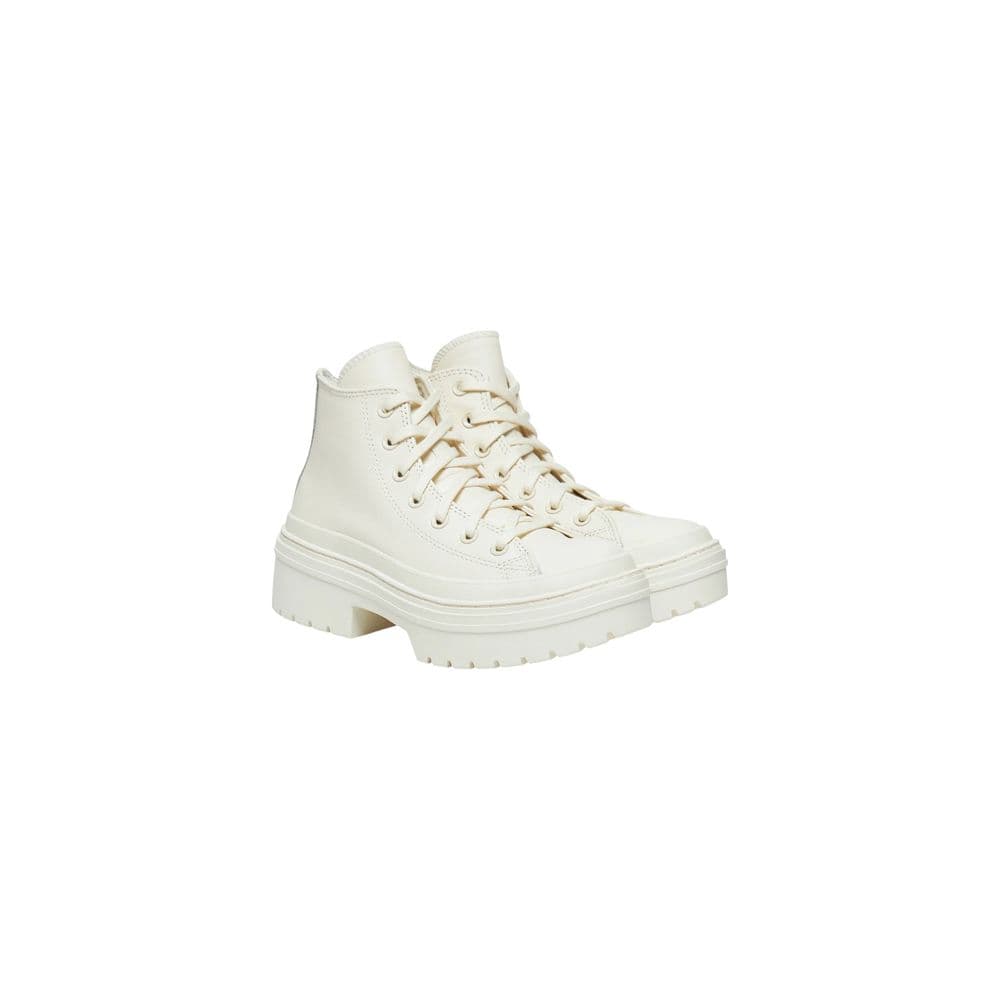 Converse White Recycled Leather High Heel Pumps - 2