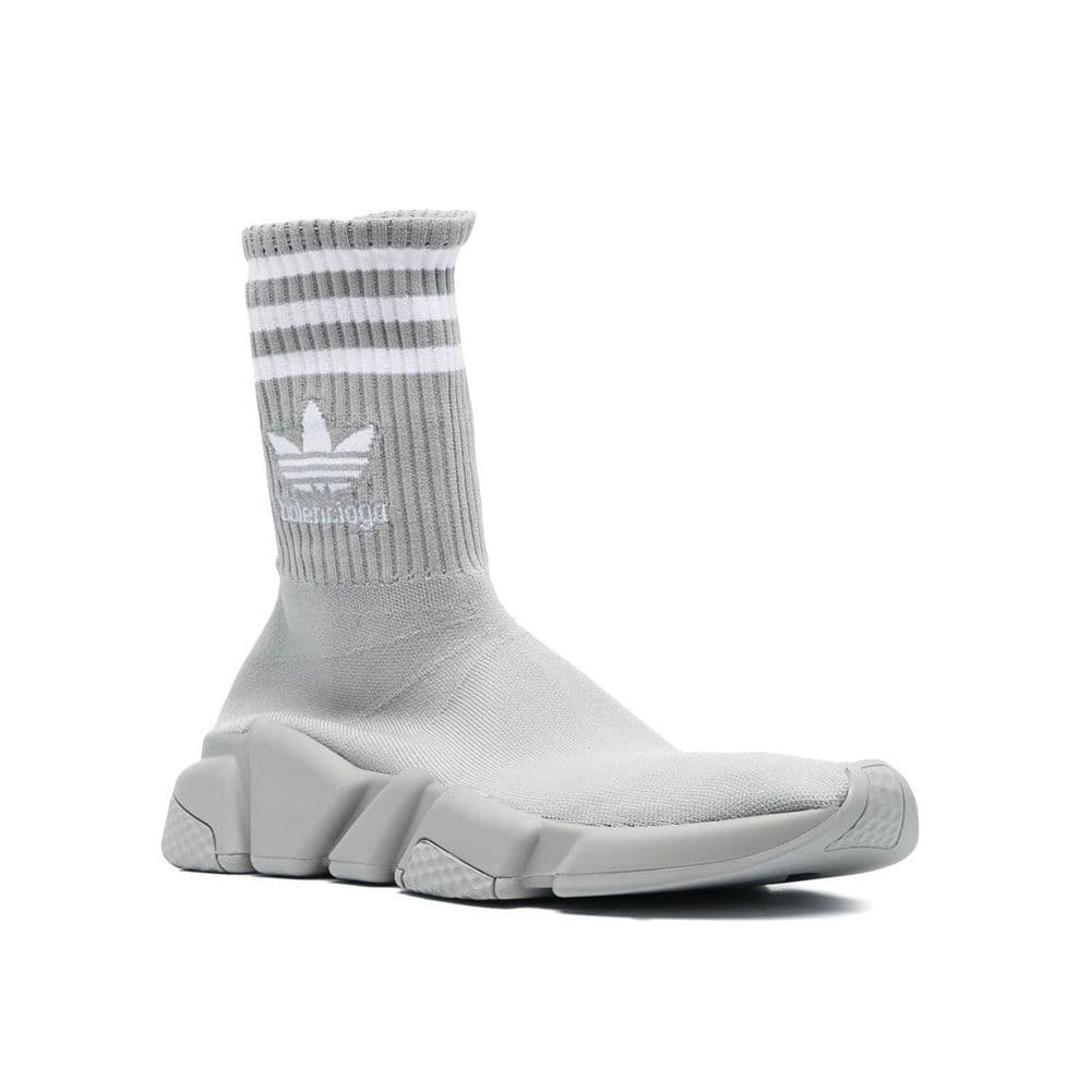 BALENCIAGA X ADIDAS Gray Nylon Athletic Sneakers - 2