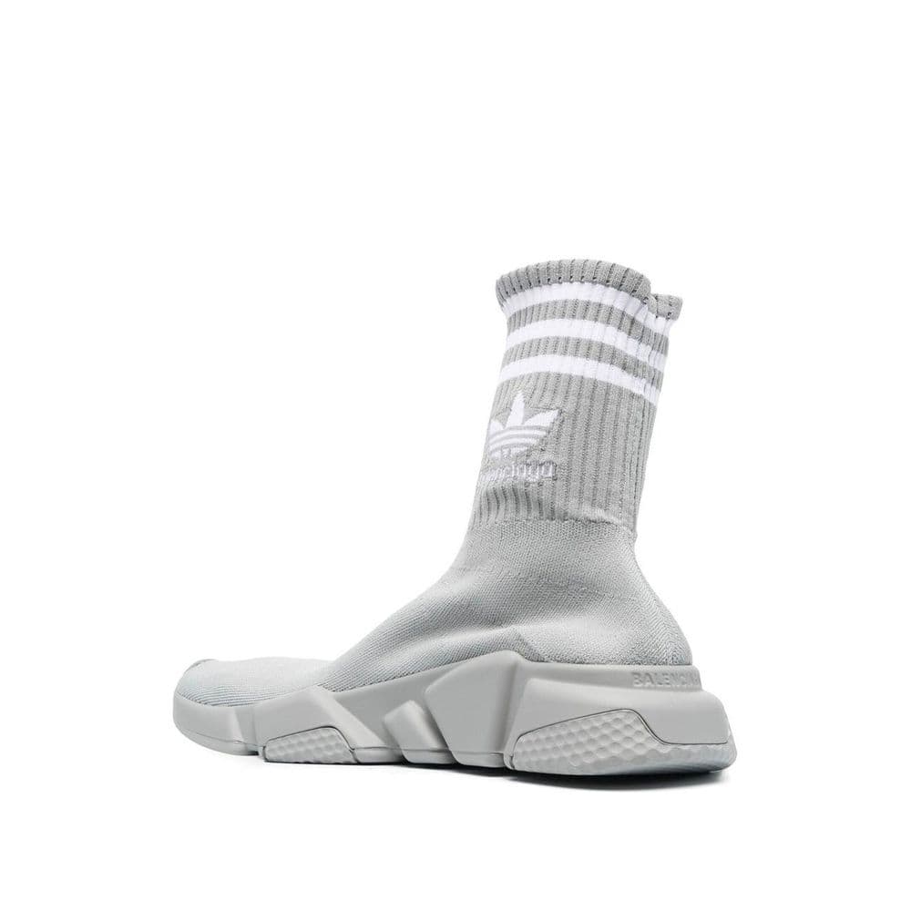 BALENCIAGA X ADIDAS Gray Nylon Athletic Sneakers - 3