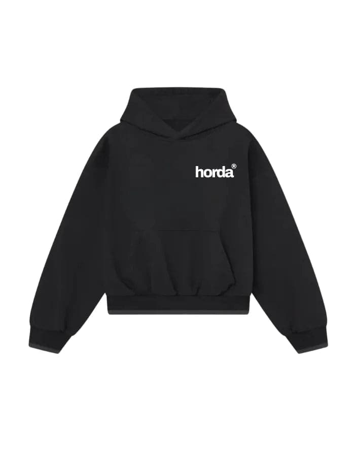 Felpa Nera Boxy Fit 330g Human | Made in Italy - Horda Brand - 2