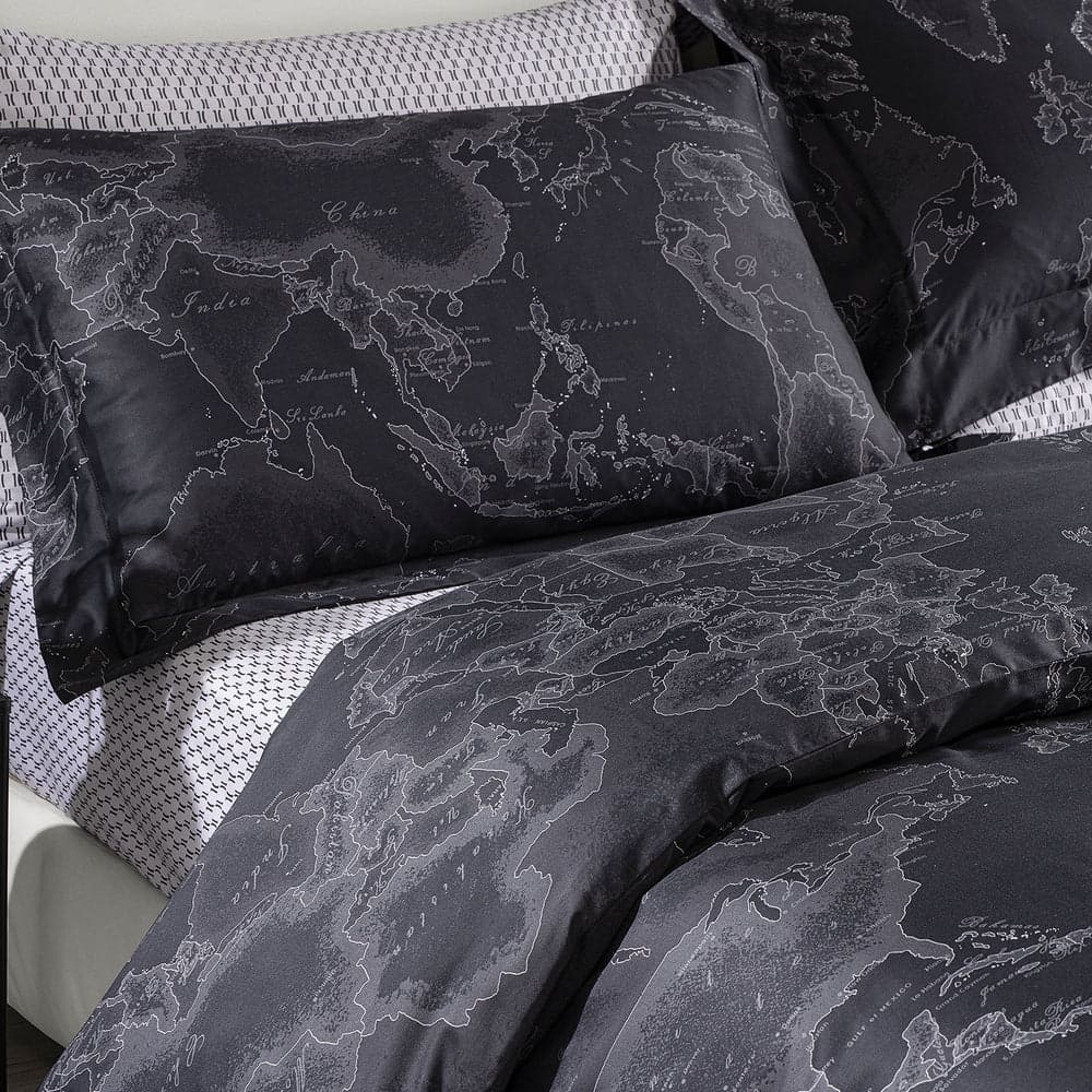 Completo Copripiumino Matrimoniale geo night in Raso di cotone 255X200 - 3