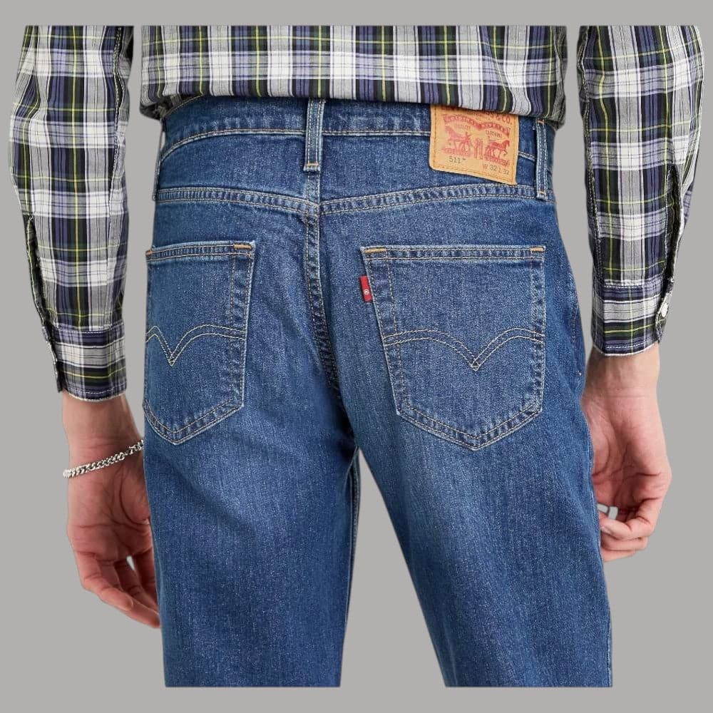 Jeans Levi's 511 slim vestibilità aderente lavaggio Throttle - 5