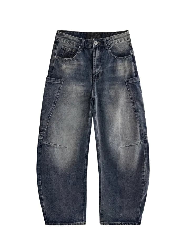 Jeans Balloon Lavaggio Acido 100% Cotone – Fit Wide Leg Carpenter